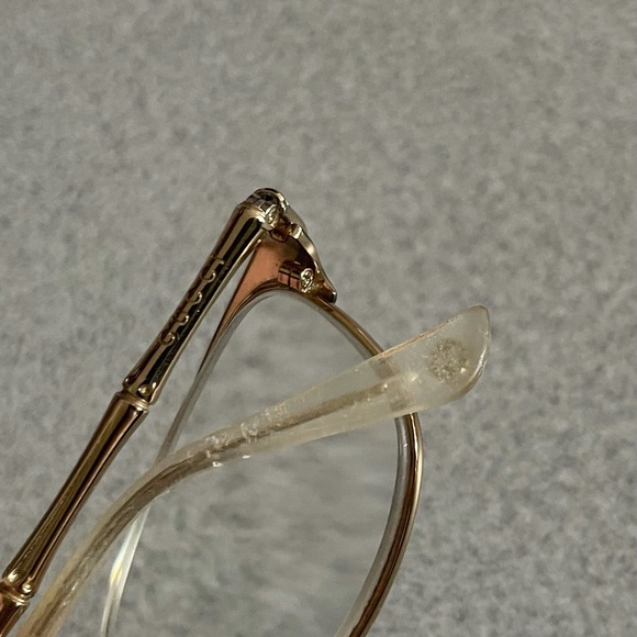 Vintage Authentic Gucci Gold Toned Metal Eyeglasses - Picture 11 of 12